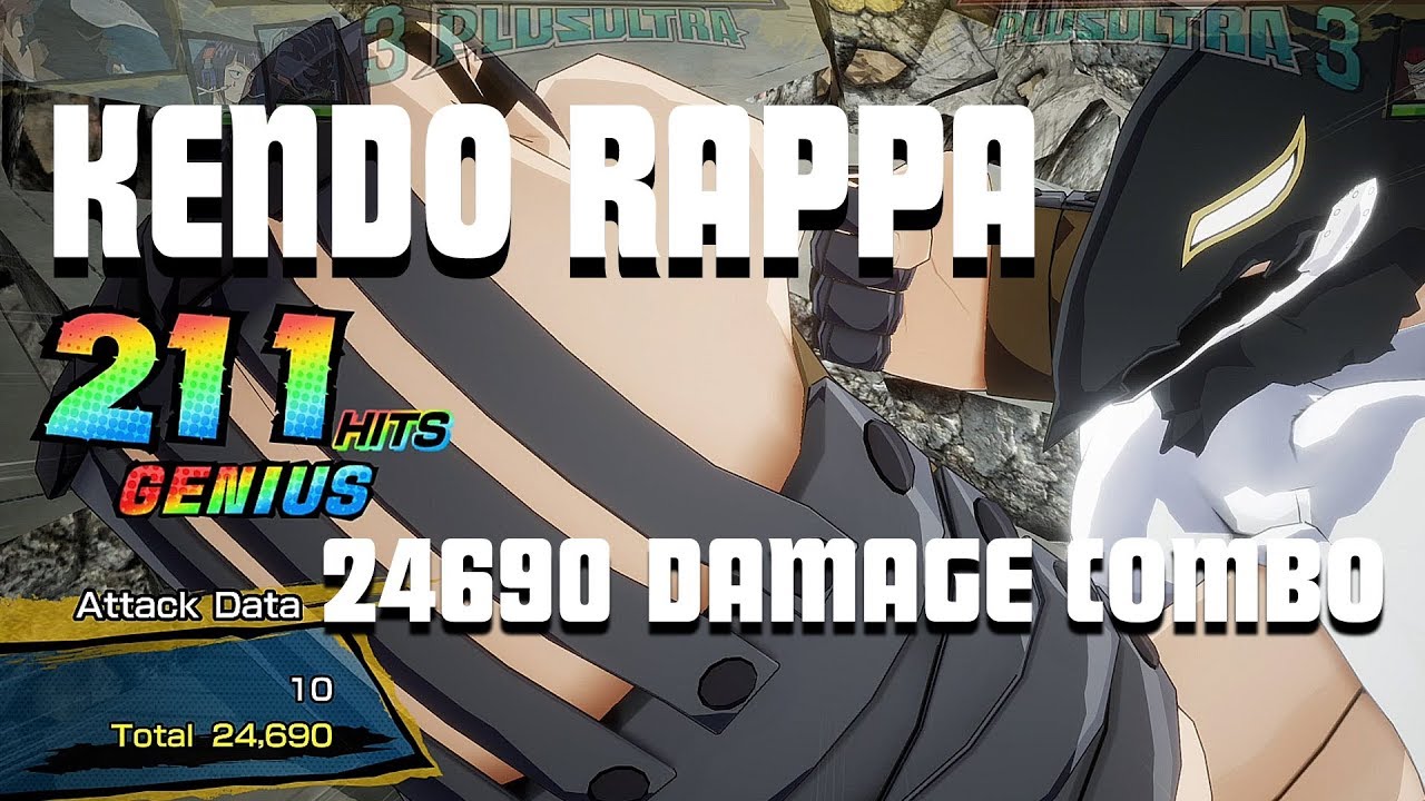 Kendo Rappa 82,3% (24 690) damage combo - My Hero One's Justice 2