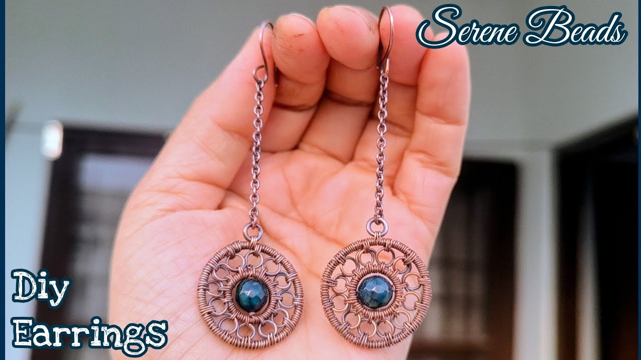 Wire wrapped flower earrings | Wire Wrapping | Flower wire Jewelry 