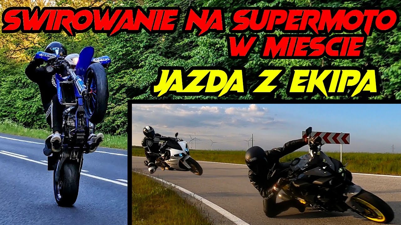 JAZDA NA SUPERMOTO Z EKIPĄ | ŚWIROWANIE W MIEŚCIE