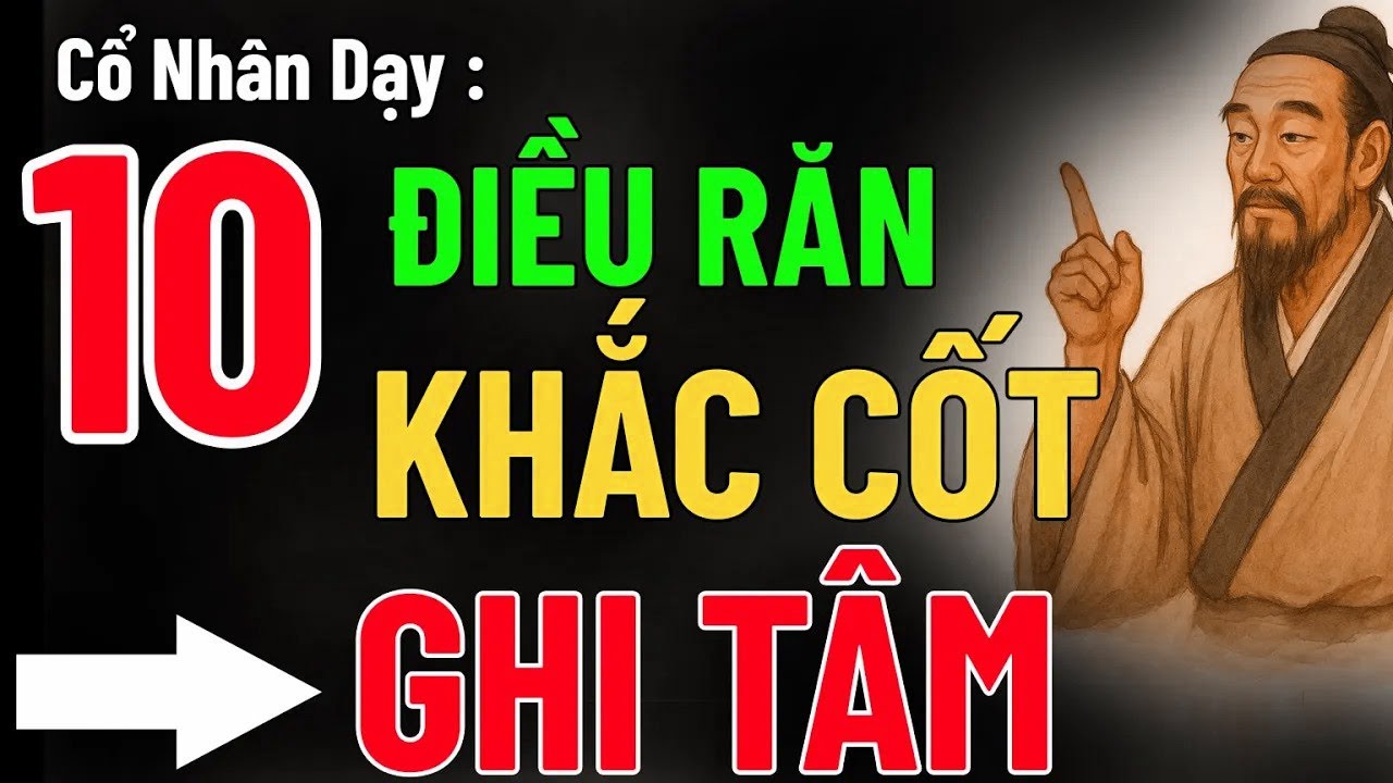 Cổ Nhân Dạy  10 Lời Răn Khắc Cốt Ghi Tâm của Cổ Nhân
