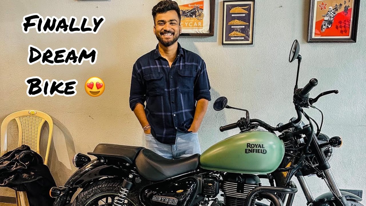 FINALLY TAKING DELIVERY OF MY DREAM BIKE | Royal Enfield Meteor 350 | Dreams Come True | Matte Green