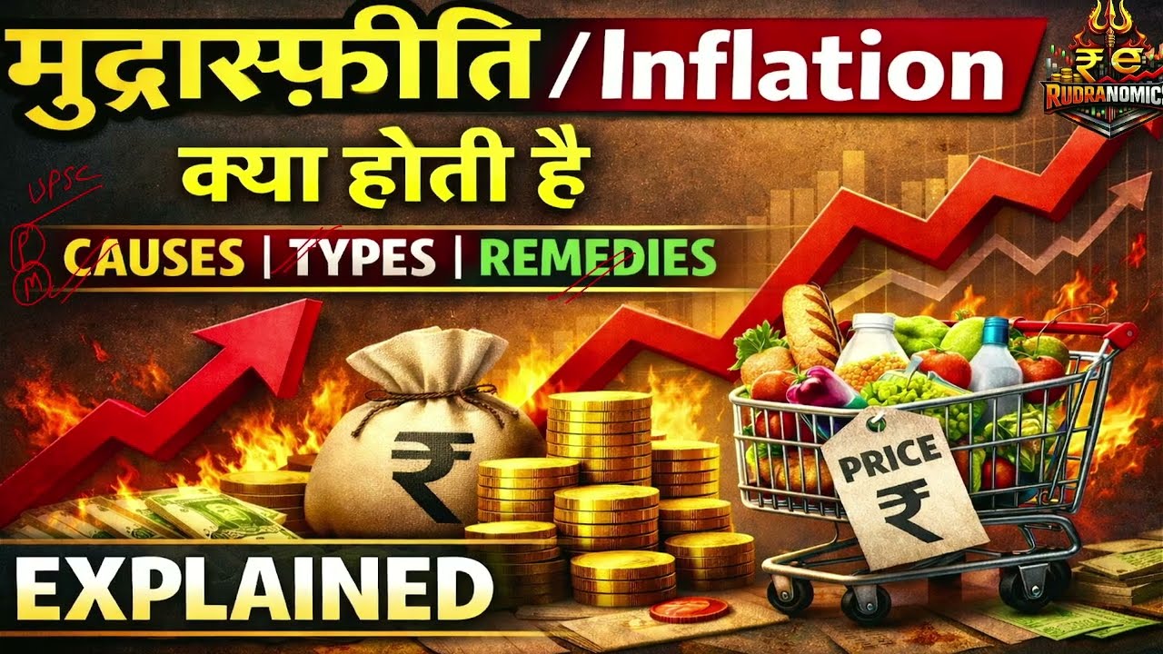 मुद्रास्फीति / Inflation क्या होती है? CAUSES | EXPLAINED ECONOMY | UPSC PRELIMS 2026 | Rudranomics