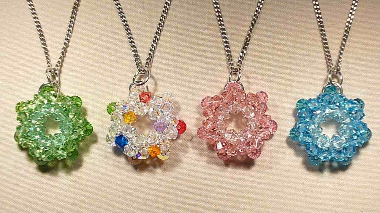 Colgante Estrella 7 puntas Swarovski 7 pointed Beaded Star Pendant Tutorial