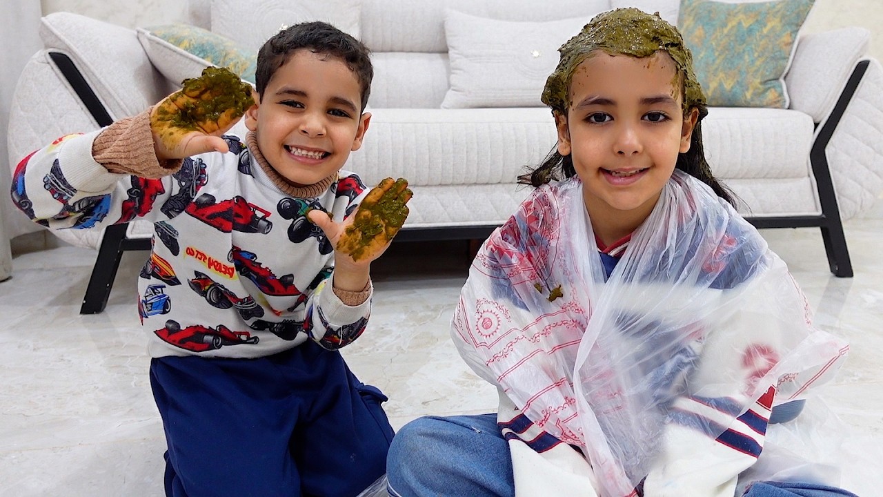 عبودي  حط الحناء على شعر شفا !