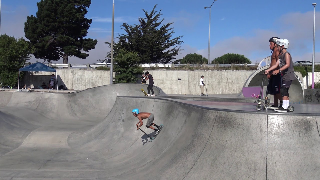 A 180 Disaster 180 Scooter Trick