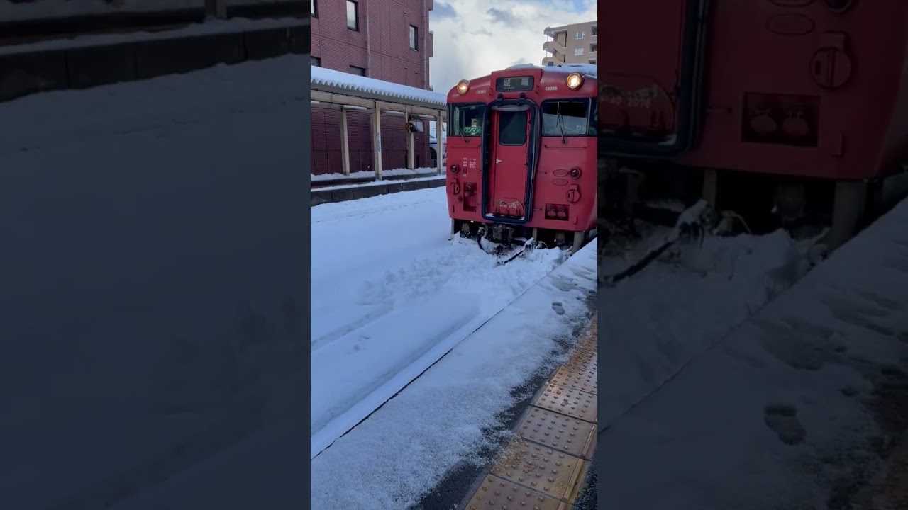 富山県　城端線強すぎる #キハ40 #雪 #城端線