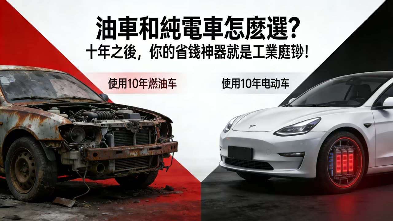 這集影片告訴你，油車和電動車怎麼選？十年之後，你的省錢神器就是工業廢鐵！