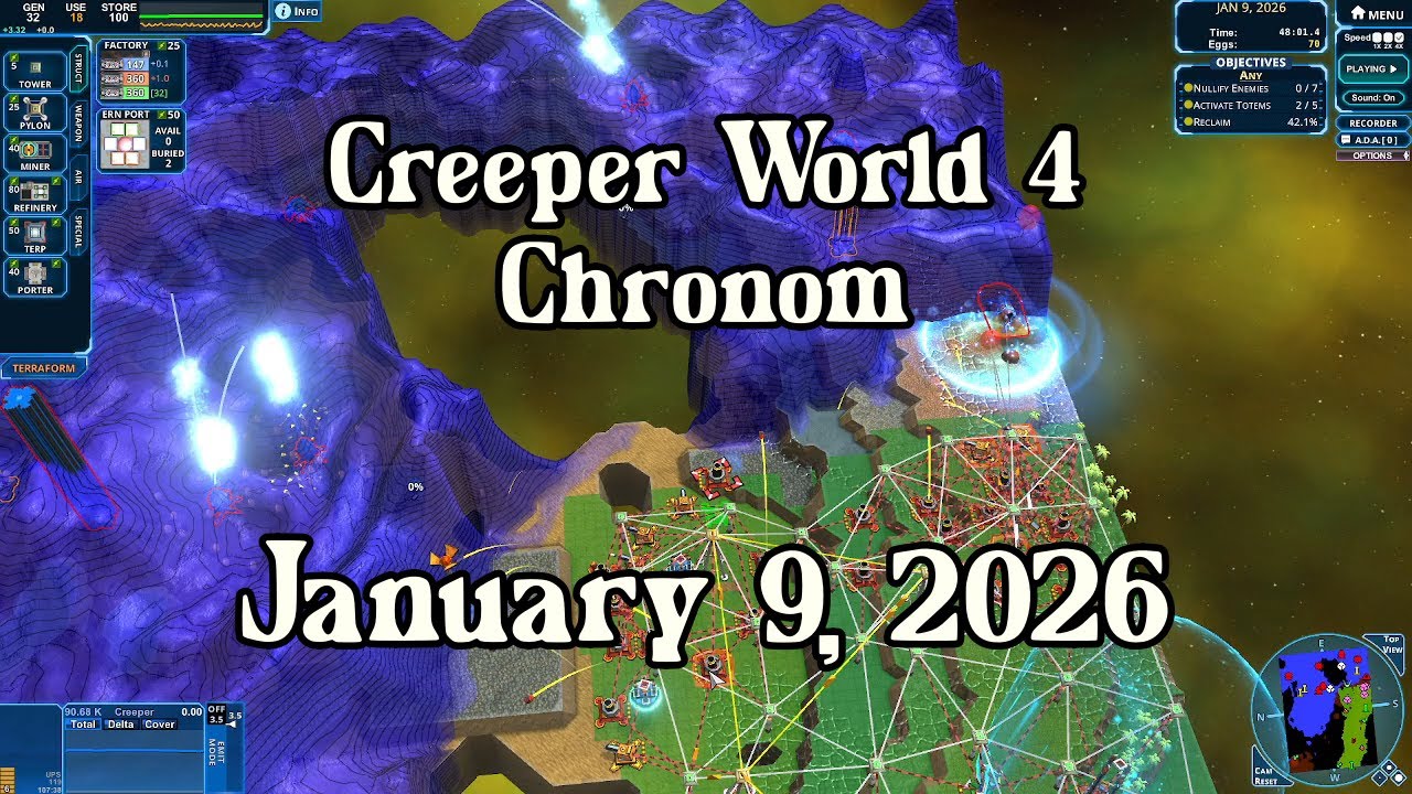 Creeper World 4 Daily Map –  January 09, 2026 | No Commentary