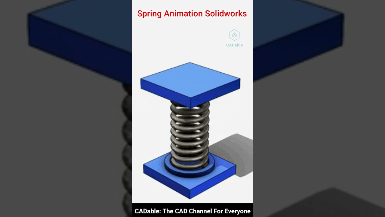 Solidworks Spring Animation | Spring Motion Study Solidworks | CADable tutorials | CADable | #shorts
