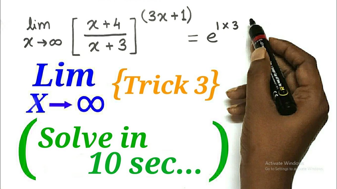 Limits to Infinity | Trick 3 | Solution in 10 seconds | 12th MHCET | Maths