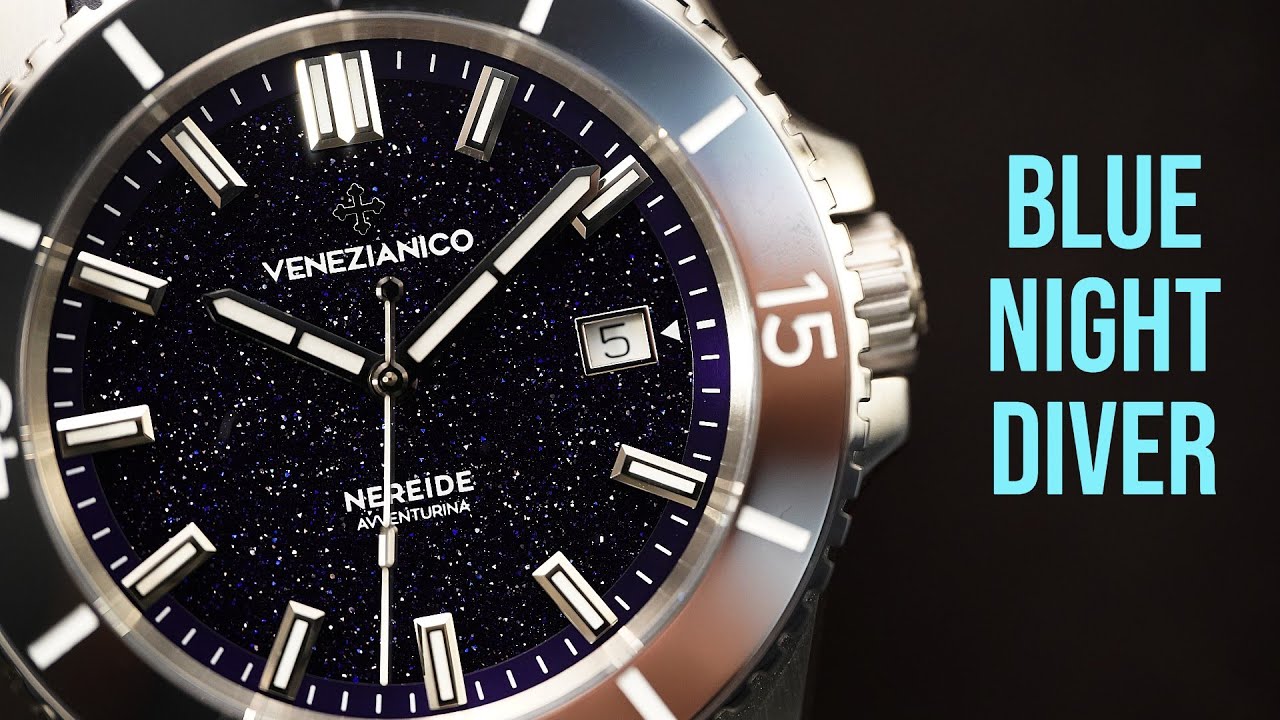 Blue Aventurine Dial 200m Diver Tungsten VENEZIANICO NEREIDE AVVENTURINA Swiss Automatic 4521550