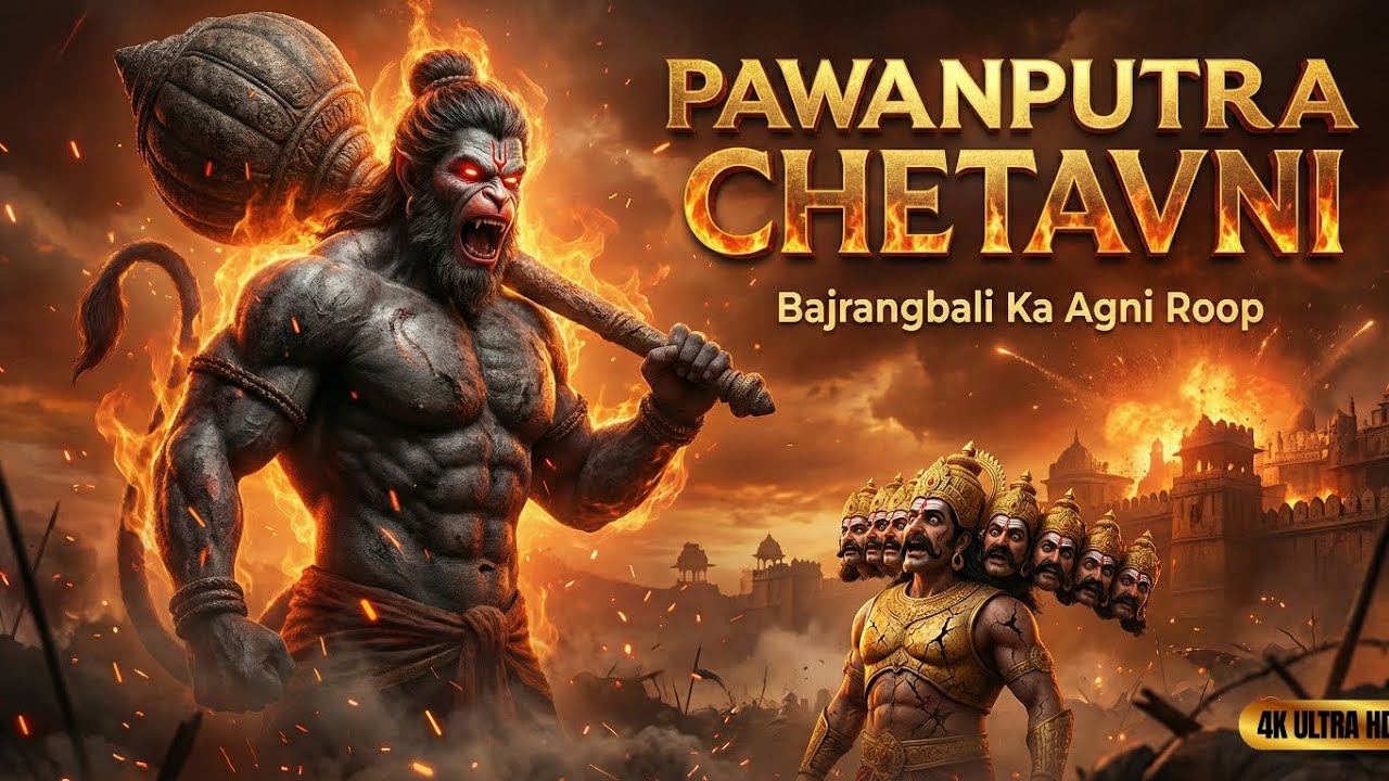 PAWANPUTRA CHETAVNI 🔥 Bajrangbali ki Agni Ghoshna | Trending Devotional Song
