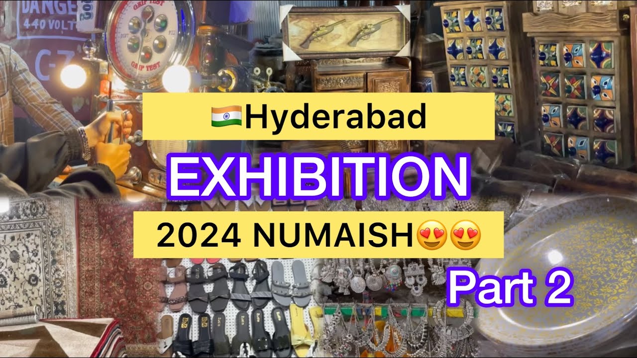 🇮🇳HYDERABAD EXHIBITION 2024|NUMAISH TOUR😱|jan-feb|part2 #numaish2024 #hyderabad #chairminar