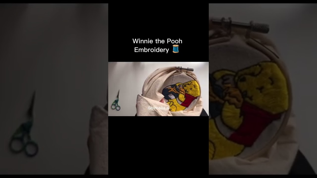 Winnie the Pooh | Hand Embroidery Tote Bag | Beginner | ASMR