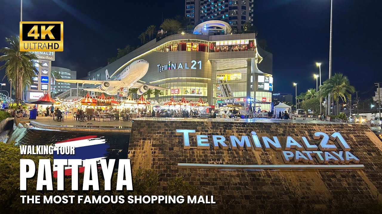 Terminal 21: Pattaya’s Top Mall & Street Food Vibes 🇹🇭 4K Walking Tour
