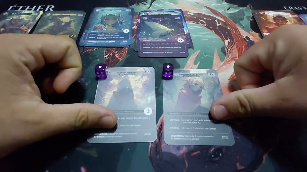 Aprendendo a jogar Éther TCG - Contagem de turno; como dar sequência nas cartas; algumas dicas
