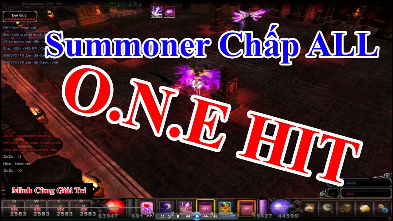 Summoner Full Dòng, Full SocKet, Full Op ONE HIT || Game Mu Online