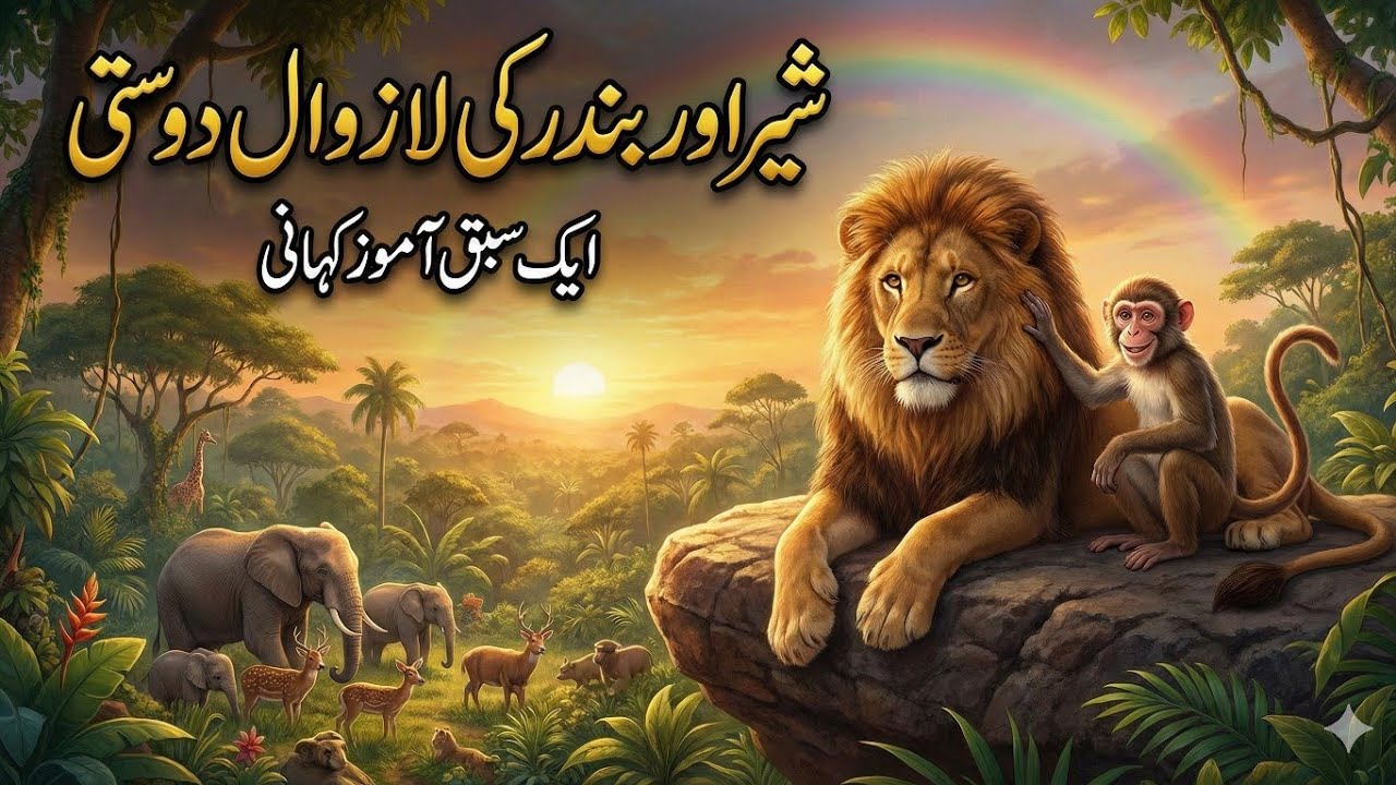 Sher Aur Bandar Ki Lazawal Dosti | Ek Sabaq Amoz Dilchasp Kahani