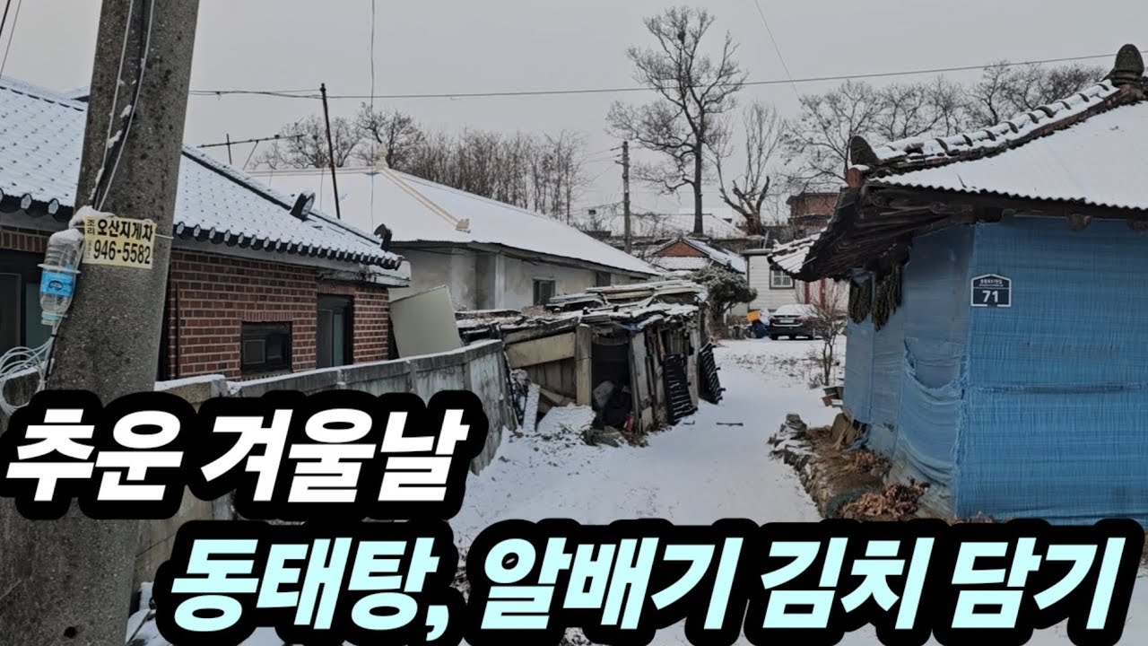 날이 추워서 동태탕 끓이고 알배기김치 만들어 먹었습니다 