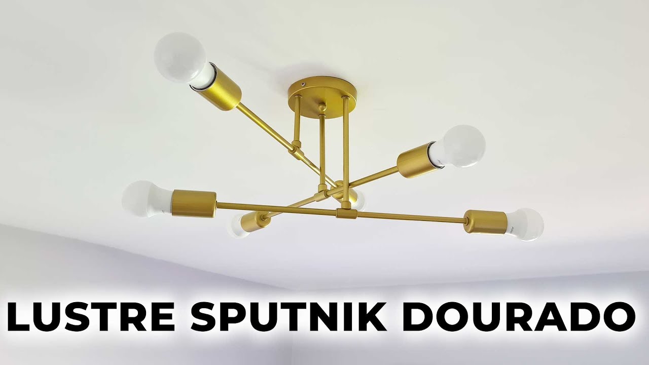 LUSTRE SPUTNIK COM 6 LÂMPADAS