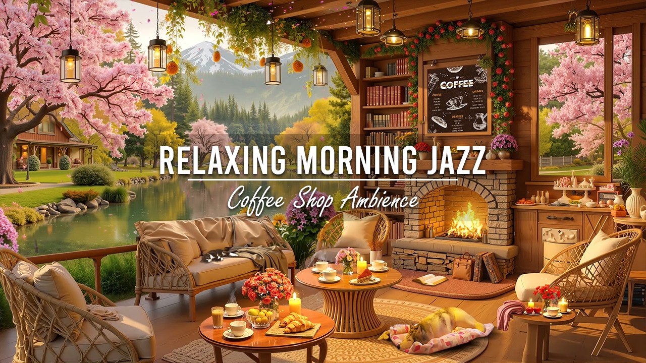 Cozy Fireplace Cafe Jazz 🇯🇵🇨🇭 | Soft Piano Jazz for Study & Focus 勉強 集中 | Relaxing Morning Jazz