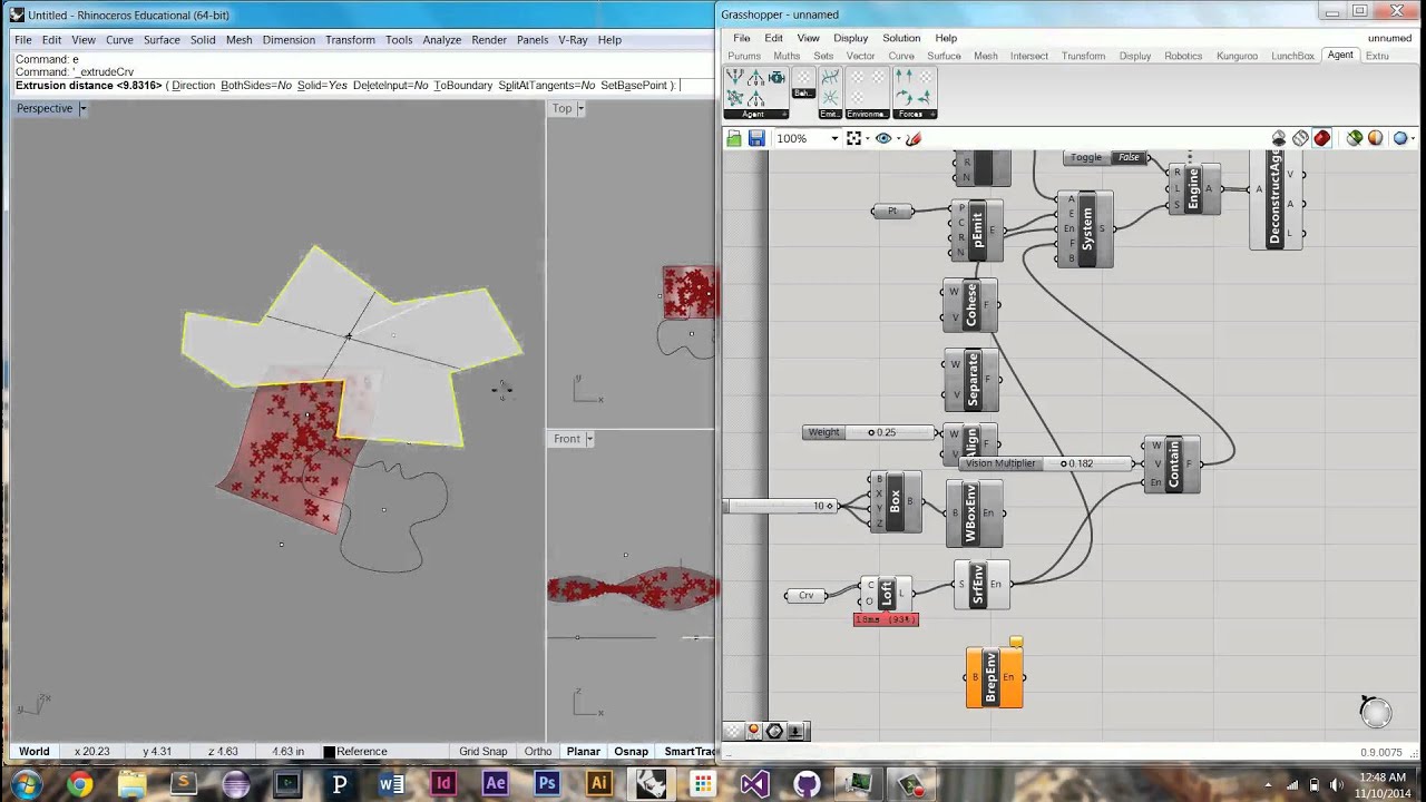 Agent Plugin for Agent Based Design in Rhino Grasshopper - Introduction