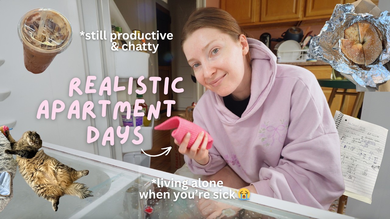 A homebody weekend in my NYC apartment (feat. sick days, deep cleaning & exam prep)