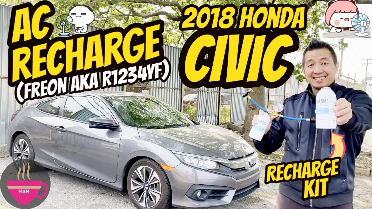 Инструкция: Заправка кондиционера, заправка хладагента Honda Civic 2018 (сначала проверьте отзыв!...