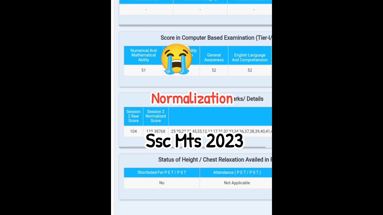 Ssc mts 2023 Scorecard 😭 | Ssc mts 2023 marks | ssc mts 2023 final result | ssc mts 2023 scorecard