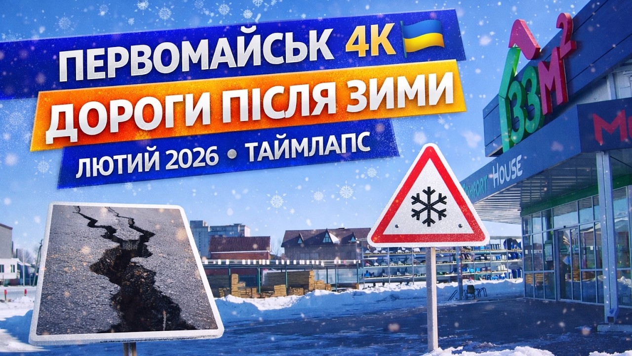 Первомайськ сьогодні | Їзда по місту 4K таймлапс Миколаївщина 2026