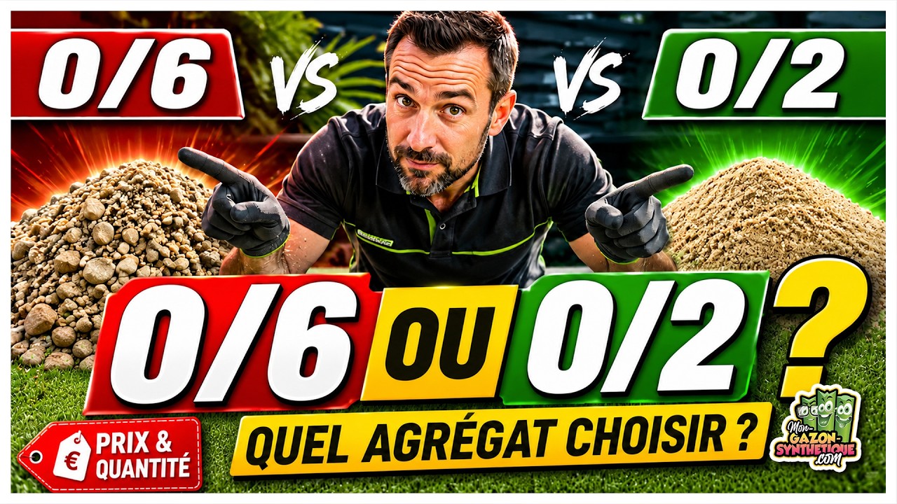 Prix & quantité : quel (sable) agrégat (0/6 vs 0/2) vous faut-il pour poser un gazon synthétique ?