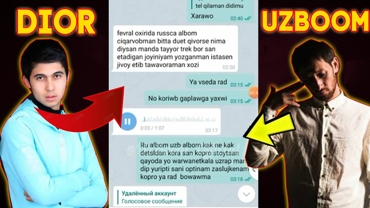 DIOR PRO UZBOOM RAPGA ft TAKLIF QILDI! // DIOR PRO VA UZBOOM RAP TELEGRAMDAGI TO`LIQ SUXBATI!