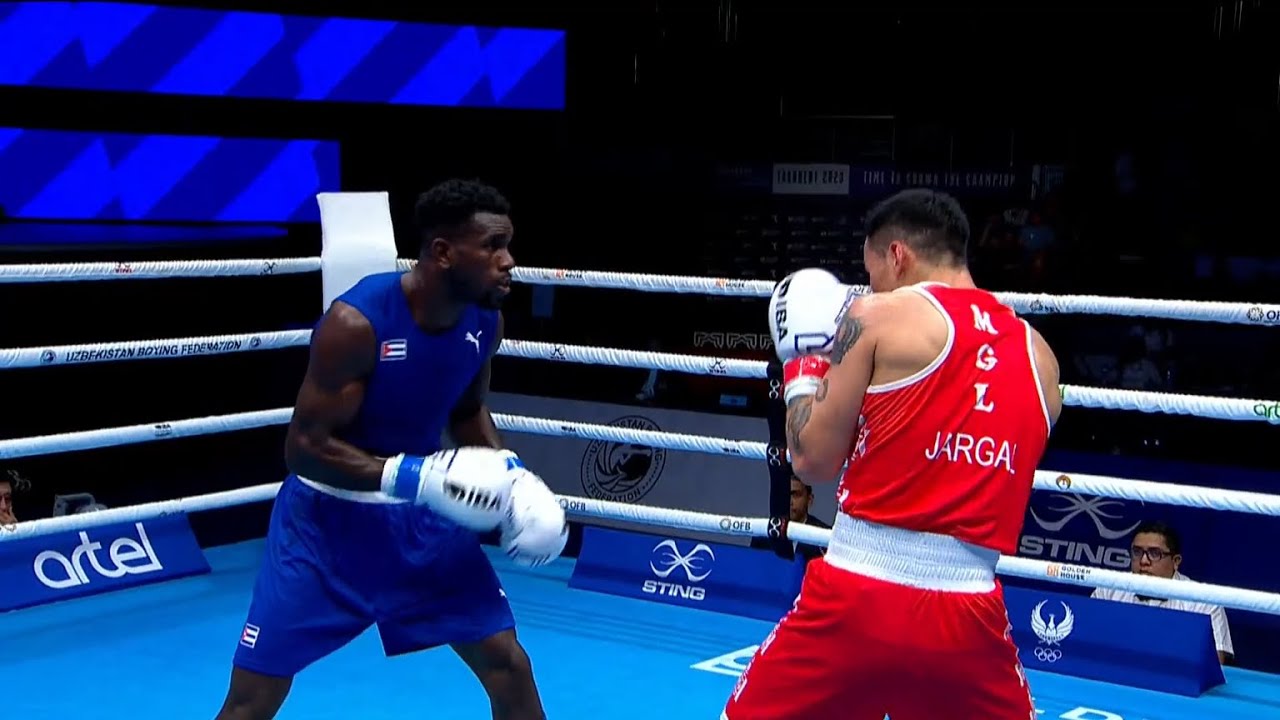 R16 (75KG) JARGAL OTGONJARGAL (MGL) vs HERNANDEZ MARTINEZ YOENLI (CUB)| IBA World Championships 2023