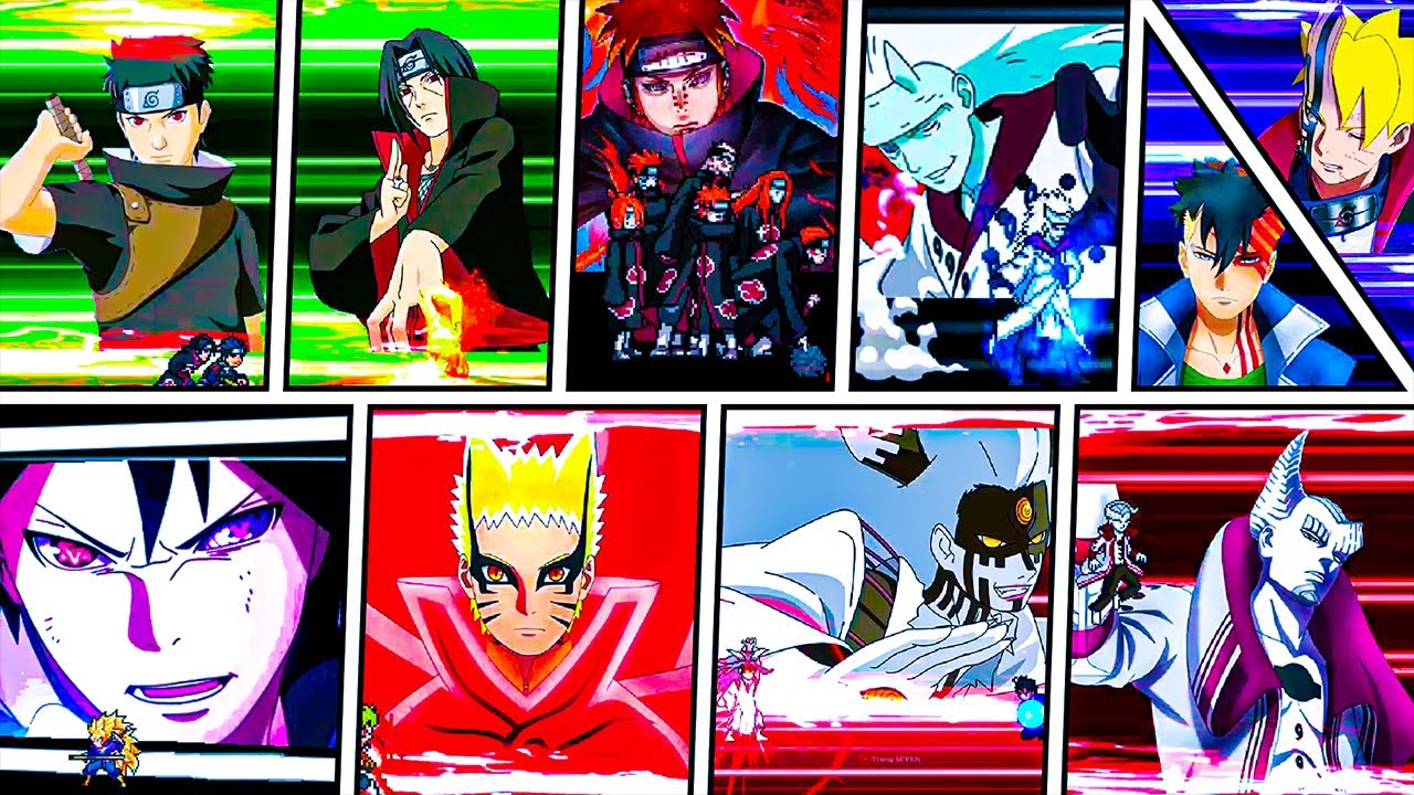 Naruto: All Ultimate Attacks & Transformation (Part 2) | Jump Force MUGEN V12