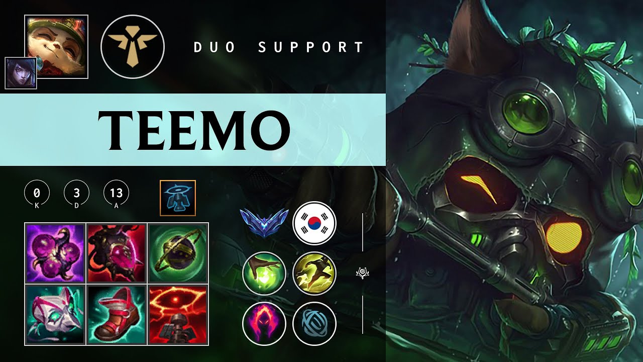 Teemo Support vs Skarner - KR Diamond Patch 26.02