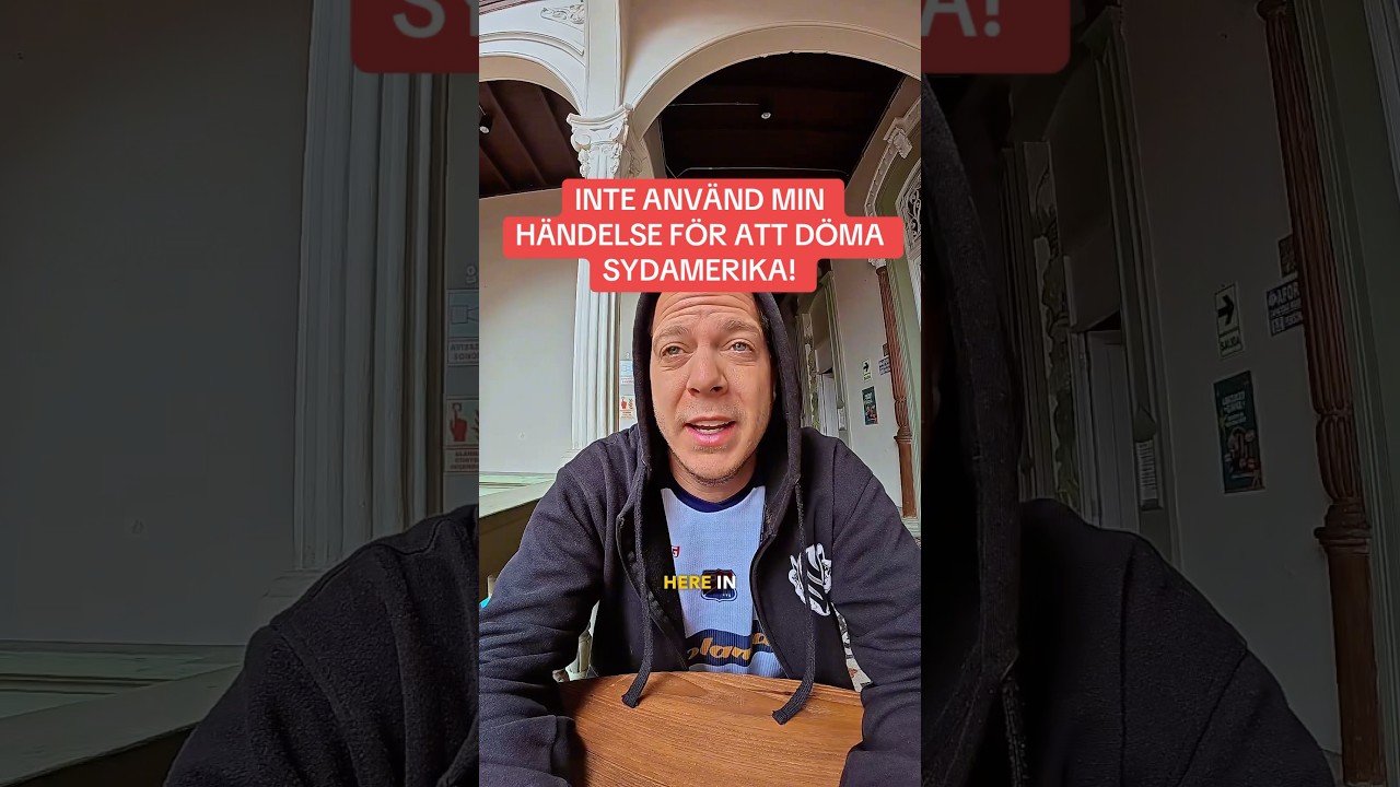 Snälla, inte använd min historia för att svartmåla Sydamerika eller Peru!