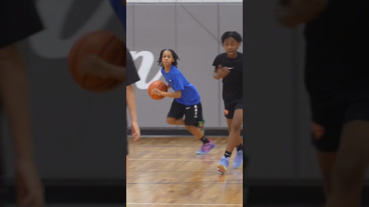 Nice pass down low for the strong finish 