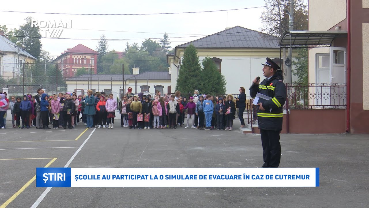Școlile au participat la o simulare de evacuare în caz de cutremur