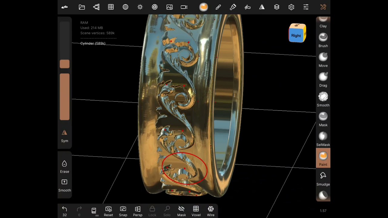 Jewelry Design  # 02-  Ring Design in Nomad Sculpt