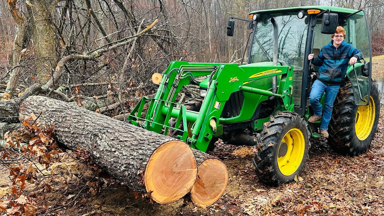 Big logs and uphill…let’s keep the wood moving! #074