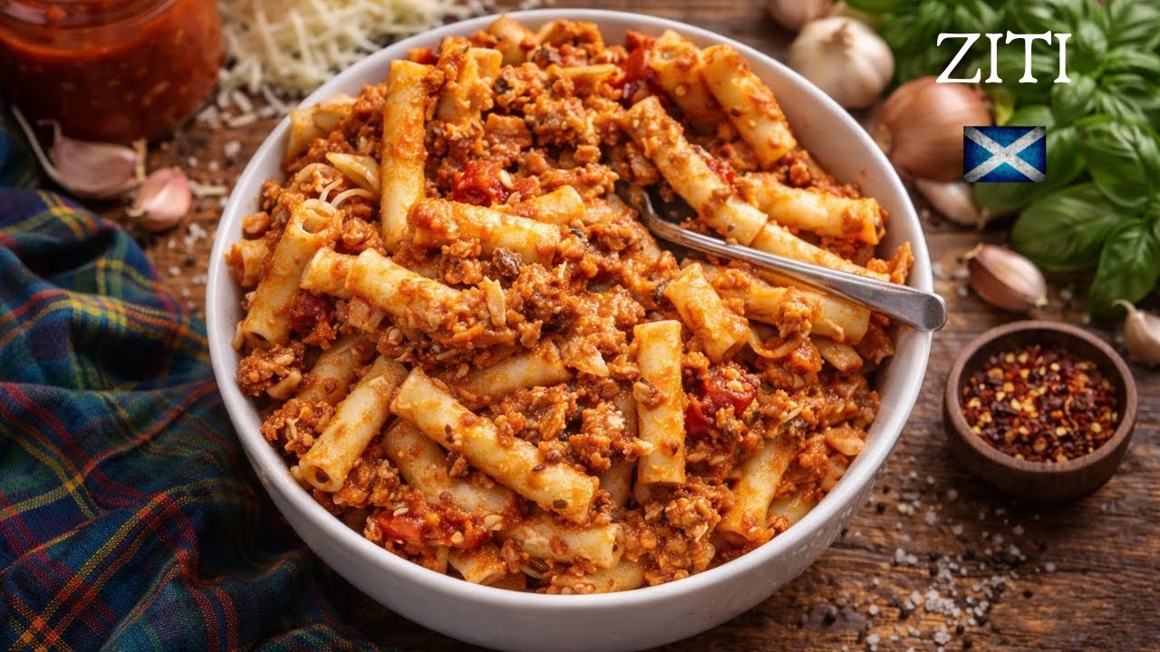 Slow Cooker Ziti | Sausage, tomato & cheese Crockpot Pasta!