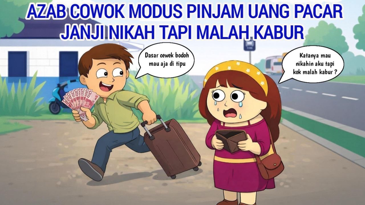 AZAB COWOK MODUS PINJAM UANG PACAR, JANJI NIKAH TAPI TAK DITEPATI MALAH KABUR | ANIMASI AZAB