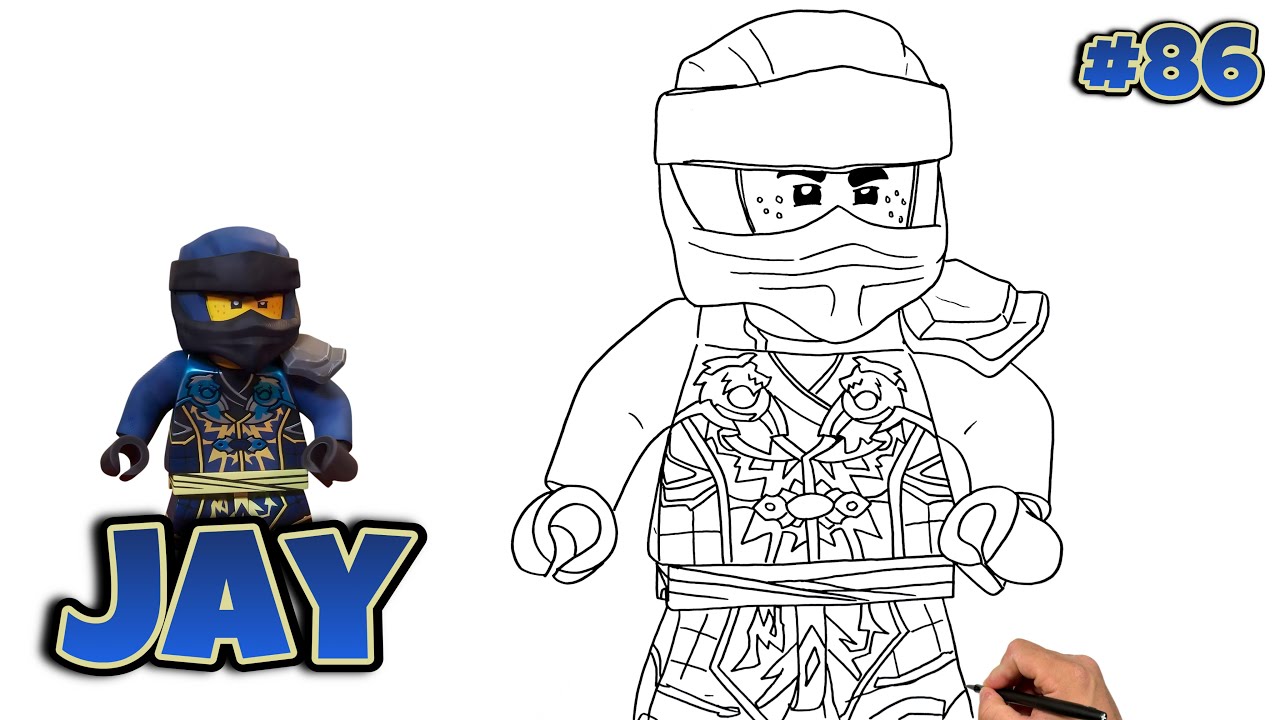 HOW TO DRAW JAY | Step By Step | LEGO Ninjago: Dragons Rising