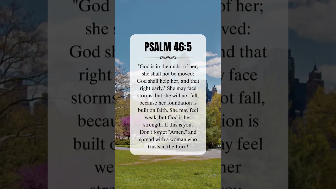 PSALM 46:5#God#Lord#shorts #shortvideo #Prayer #Prayers #DailyPrayer #PowerofPrayer #prayertime