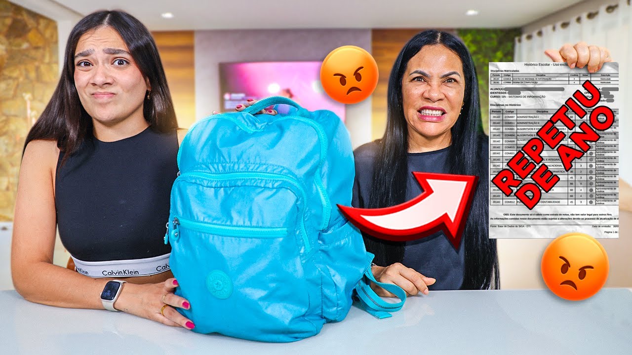 MINHA MÃE REAGIU PELA ÚLTIMA  VEZ AO MEU MATERIAL ESCOLAR