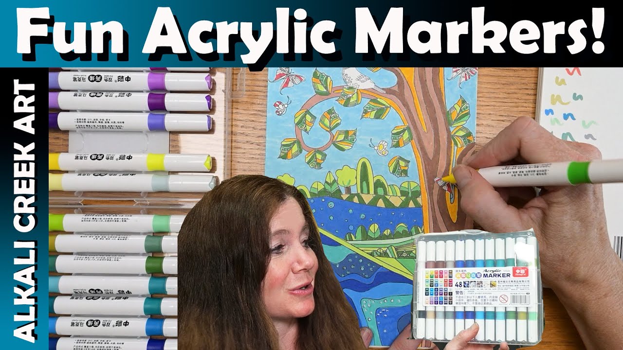 Fun Acrylic Markers and Viviva Coloring Books - a great combination!