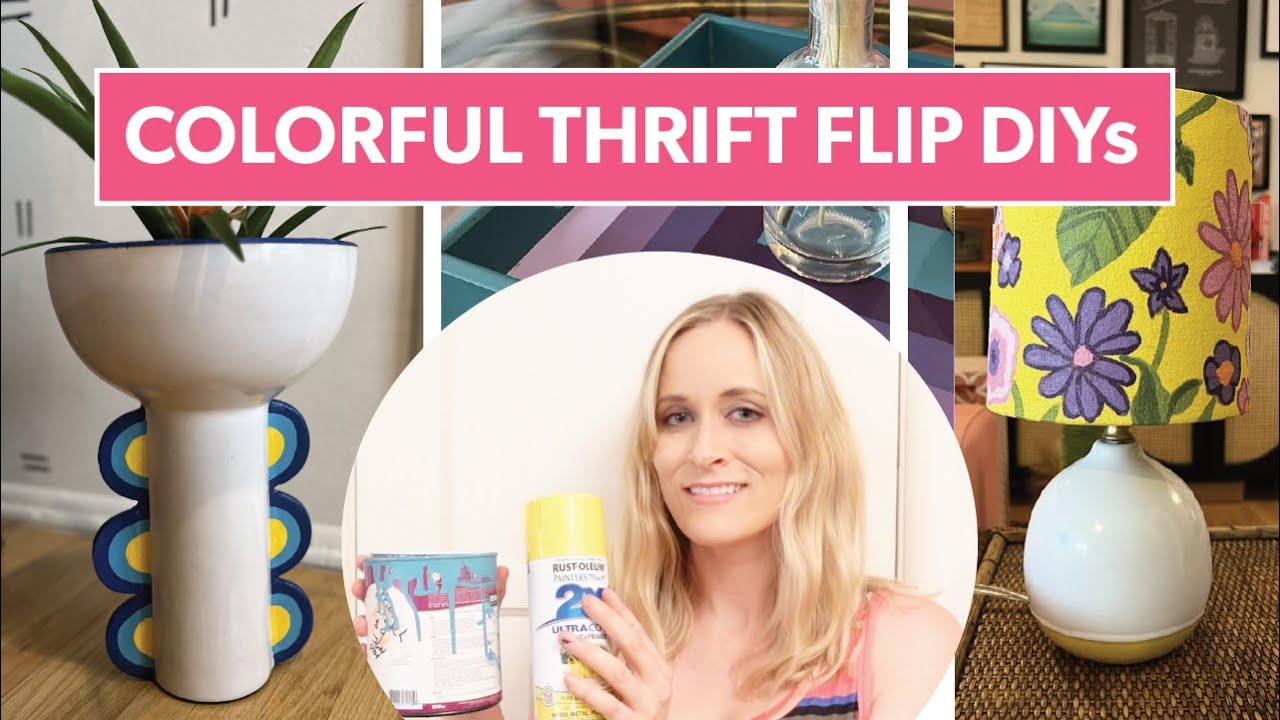 Turning Thrifted Finds into Colorful Decor | Thrift Flip | Makeover May Challenge Giveaway