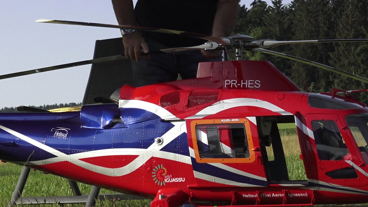 Amazing RC Helicopter Brazil Agusta AW109K2 Scale Turbine Model