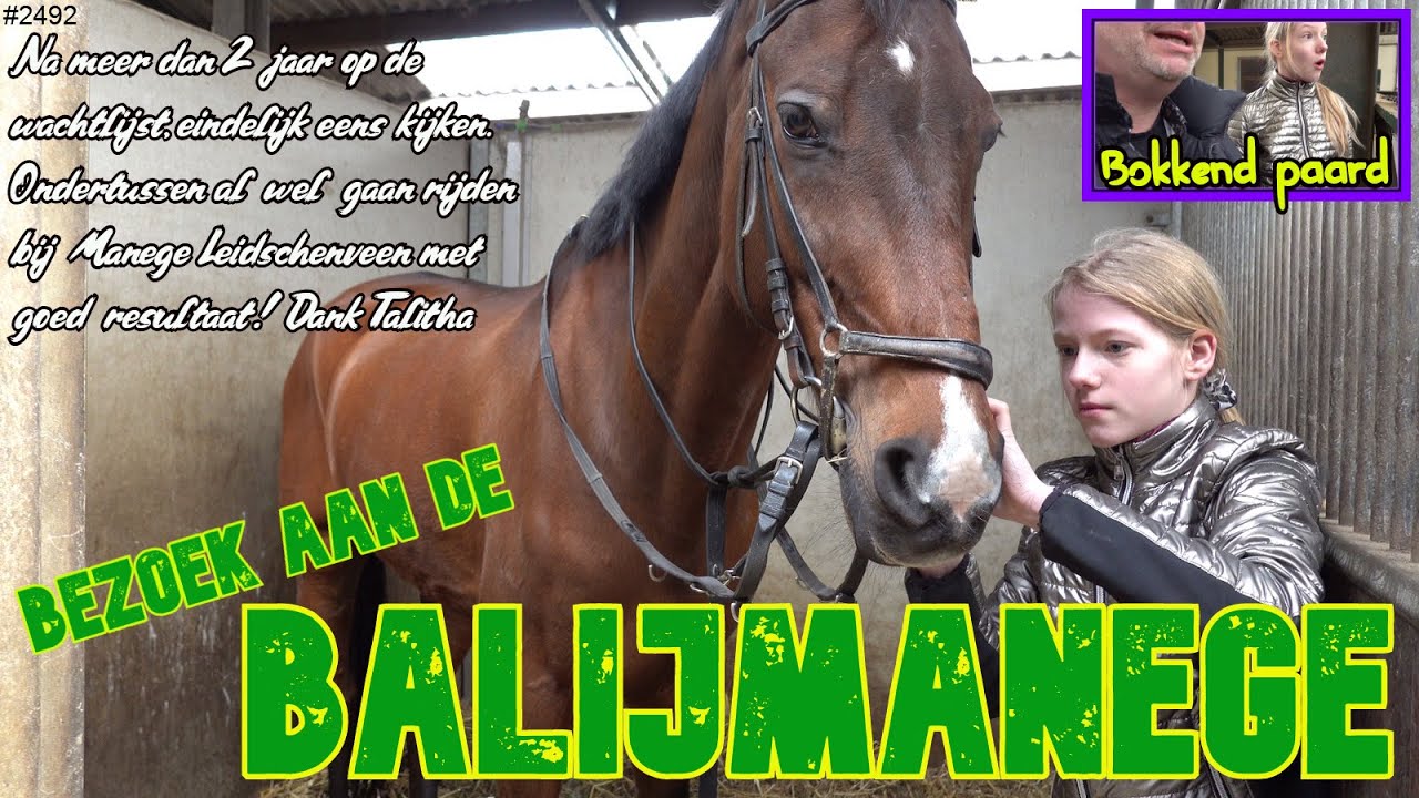 Bezoek aan een ANDERE MANEGE, de BALIJMANEGE. Na 1 jaar wachten,stond ik nu BOVEN AAN DE LIJST!#2492