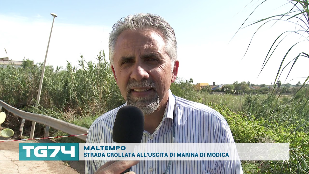 MALTEMPO   STRADA CROLLATA ALL'USCITA DI MARINA DI MODICA